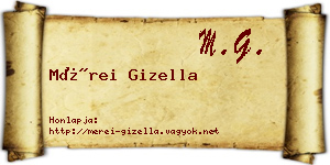 Mérei Gizella névjegykártya
