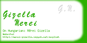 gizella merei business card